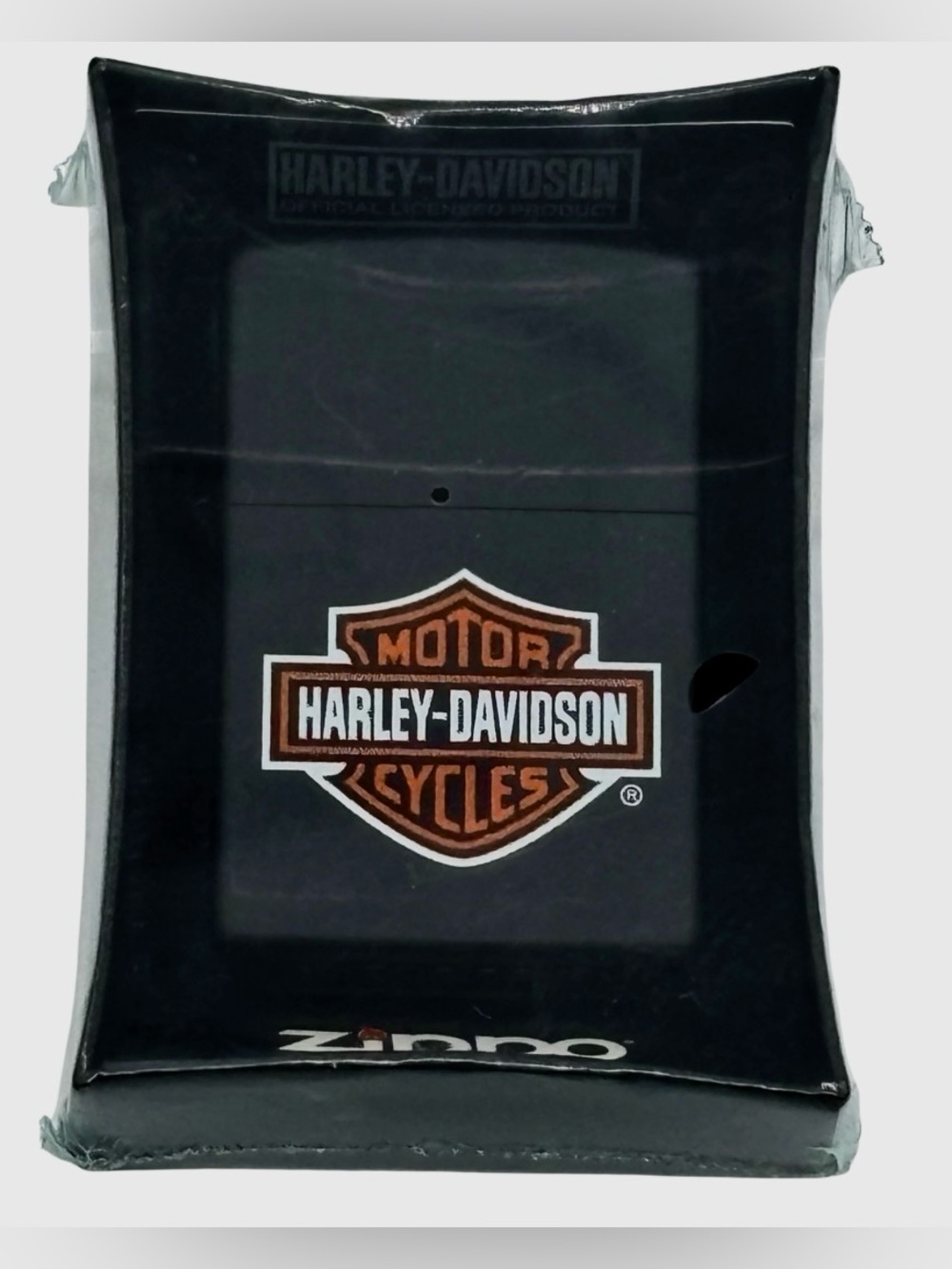 Zippo Harley Davidson Logo Matte Black Windproof New Sealed Biker Collectible